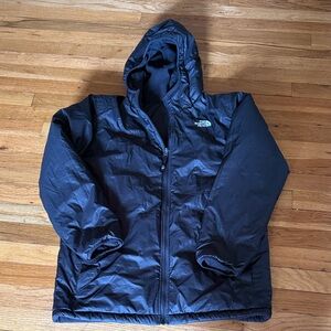 The North Face Reversible Black Hooded Puffer Jacket